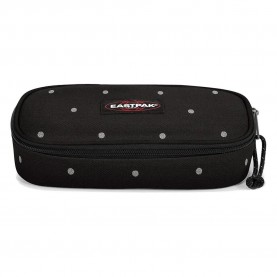 Eastpak Oval Single pencil case - Black (Dots Black Silver) канцеларски,принадлежности,eastpak,oval,single,pencil,case,black,(dots,black,silver)