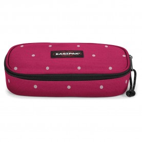 Eastpak Oval Single pencil case - Pink (Dots Wine Silver) канцеларски,принадлежности,eastpak,oval,single,pencil,case,pink,(dots,wine,silver)