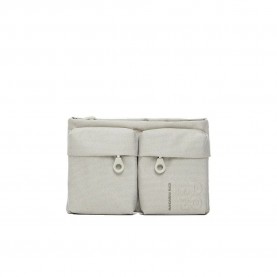 Mandarina duck Md20 double pocket flat crossbody - Grey (Cashmere) чанти,за,през,рамо,mandarina,duck,md20,double,pocket,flat,crossbody,grey,(cashmere)