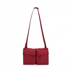 Mandarina duck Md20 double pocket flat crossbody - Red (Cherry Tomato) всички,чанти,mandarina,duck,md20,double,pocket,flat,crossbody,red,(cherry,tomato)