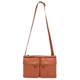 Mandarina duck Md20 double pocket flat crossbody - Brown (Pumpkin) всички,чанти,mandarina,duck,md20,double,pocket,flat,crossbody,brown,(pumpkin)