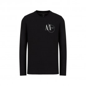 Тениска Armani ZJ1DZ long sleeve T-shirt - Black (Black) тениска,мъжки,тениски,armani,zj1dz,long,sleeve,t,shirt,black,(black)