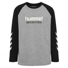 тениска,мъжки,тениски,дамски,тениски,hummel,logo,long,sleeve,t,shirt,grey,(grey,melange)