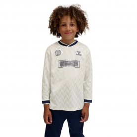 юношеска,тениска,мъжки,тениски,дамски,тениски,hummel,pleks,junior,long,sleeve,t,shirt,beige,white,(marshmallow)