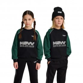 блуза,детски,блузи,hummel,oversized,sweatshirt,black,(dark,green)