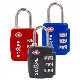 други,аксесоари,scape,travel,tsa,combination,padlock,blue,red,black