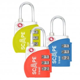 други,аксесоари,scape,travel,tsa,combination,padlock,blue,red,yellow