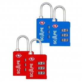 други,аксесоари,scape,travel,tsa,combination,padlock,2,units,blue,red
