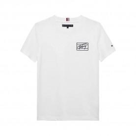Тениска Tommy hilfiger KB0KB09932 short sleeve T-shirt - White (White) тениска,детски,тениски,tommy,hilfiger,kb0kb09932,short,sleeve,t,shirt,white,(white)