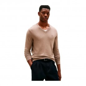 блуза,мъжки,пуловери,tommy,hilfiger,mw0mw28047,v,neck,sweater,beige,(brown)