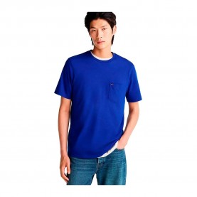 Тениска Tommy hilfiger MW0MW37283 short sleeve T-shirt - Blue (Blue) тениска,мъжки,тениски,tommy,hilfiger,mw0mw37283,short,sleeve,t,shirt,blue,(blue)