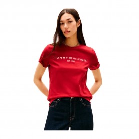 тениска,дамски,тениски,tommy,hilfiger,ww0ww40276,short,sleeve,t,shirt,red,(red)