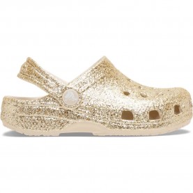 Crocs Classic Chunky Glitter clogs - Golden (Sandstone) дамски,сандали,и,чехли,мъжки,сандали,мъжки,джапанки,и,чехли,crocs,classic,chunky,glitter,clogs,golden,(sandstone)