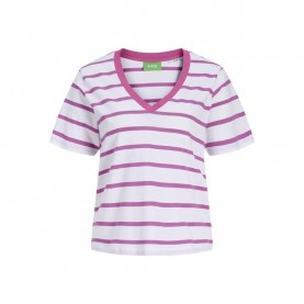 Тениска Jack & jones Annie Reg JJXX short sleeve v neck T-shirt - White (Fiji Flower / Stripes Bright White) тениска,мъжки,тениски,дамски,тениски,jack,&,jones,annie,reg,jjxx,short,sleeve,v,neck,t,shirt,white,(fiji,flower,stripes,bright,white)