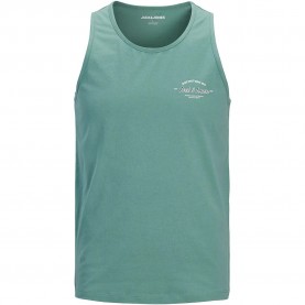 Тениска Jack & jones Brandon sleeveless T-shirt - Green (Mineral Blue) тениска,мъжки,тениски,дамски,тениски,jack,&,jones,brandon,sleeveless,t,shirt,green,(mineral,blue)