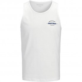 Тениска Jack & jones Brandon sleeveless T-shirt - White (Bright White) тениска,мъжки,тениски,дамски,тениски,jack,&,jones,brandon,sleeveless,t,shirt,white,(bright,white)