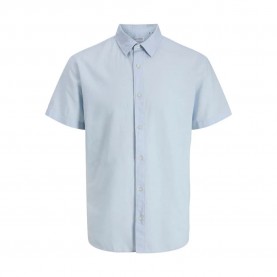 Риза с къс ръкав Jack & jones Breeze Linen short sleeve shirt - Blue (Celestial Blue) риза,с,къс,ръкав,дамски,ризи,мъжки,ризи,jack,&,jones,breeze,linen,short,sleeve,shirt,blue,(celestial,blue)