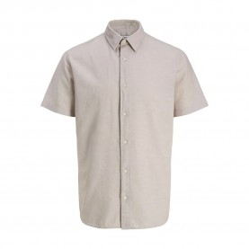 риза,с,къс,ръкав,дамски,ризи,мъжки,ризи,jack,&,jones,breeze,linen,short,sleeve,shirt,beige,(string)