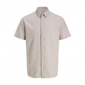 риза,с,къс,ръкав,дамски,ризи,мъжки,ризи,jack,&,jones,breeze,linen,short,sleeve,shirt,beige,(string)
