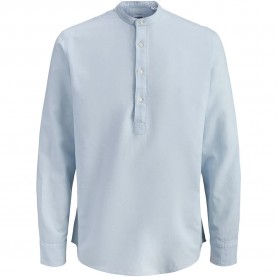 Риза с дълъг ръкав Jack & jones Breeze Tunic Linen long sleeve shirt - Blue (Celestial Blue) риза,с,дълъг,ръкав,дамски,ризи,мъжки,ризи,jack,&,jones,breeze,tunic,linen,long,sleeve,shirt,blue,(celestial,blue)