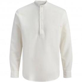 Риза с дълъг ръкав Jack & jones Breeze Tunic Linen long sleeve shirt - White (White) риза,с,дълъг,ръкав,дамски,ризи,мъжки,ризи,jack,&,jones,breeze,tunic,linen,long,sleeve,shirt,white,(white)