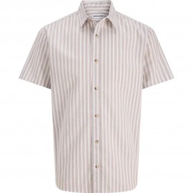 Риза с къс ръкав Jack & jones Chad Oxford Stripe short sleeve shirt - Beige (String) риза,с,къс,ръкав,дамски,ризи,мъжки,ризи,jack,&,jones,chad,oxford,stripe,short,sleeve,shirt,beige,(string)
