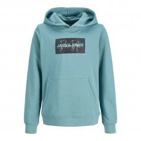 Суичър Jack & jones Cole Print hoodie - Blue (Mineral Blue) суичър,детски,блузи,jack,&,jones,cole,print,hoodie,blue,(mineral,blue)
