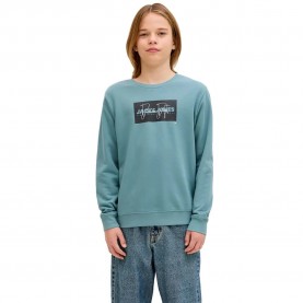 Блуза Jack & jones Cole Print sweatshirt - Blue (Mineral Blue) блуза,детски,блузи,jack,&,jones,cole,print,sweatshirt,blue,(mineral,blue)