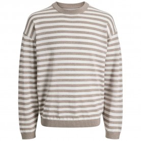 Блуза Jack & jones Cole sweater - Beige (String / Stripes W Cloud Dancer) блуза,мъжки,пуловери,дамски,пуловери,jack,&,jones,cole,sweater,beige,(string,stripes,w,cloud,dancer)