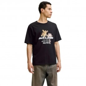 Тениска Jack & jones Gradient Print short sleeve T-shirt - Black (Black) тениска,мъжки,тениски,дамски,тениски,jack,&,jones,gradient,print,short,sleeve,t,shirt,black,(black)