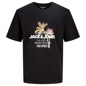 Тениска Jack & jones Gradient Print short sleeve T-shirt - Black (Black) тениска,мъжки,тениски,дамски,тениски,jack,&,jones,gradient,print,short,sleeve,t,shirt,black,(black)