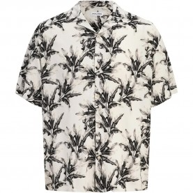 Риза с къс ръкав Jack & jones Jeff Monochrome short sleeve shirt - Beige (Glacier Gray) риза,с,къс,ръкав,дамски,ризи,мъжки,ризи,jack,&,jones,jeff,monochrome,short,sleeve,shirt,beige,(glacier,gray)