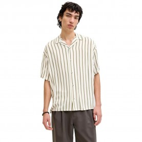 Риза с къс ръкав Jack & jones Jeff Resort Stripe short sleeve shirt - White (Dusty Olive) риза,с,къс,ръкав,дамски,ризи,мъжки,ризи,jack,&,jones,jeff,resort,stripe,short,sleeve,shirt,white,(dusty,olive)
