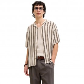 Риза с къс ръкав Jack & jones Jeff Resort Stripe short sleeve shirt - Beige (Moonbeam) риза,с,къс,ръкав,дамски,ризи,мъжки,ризи,jack,&,jones,jeff,resort,stripe,short,sleeve,shirt,beige,(moonbeam)
