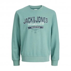 Блуза Jack & jones Logo sweatshirt - Green (Mineral Blue) блуза,детски,блузи,jack,&,jones,logo,sweatshirt,green,(mineral,blue)