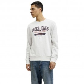 Блуза Jack & jones Logo sweatshirt - White (White Melange) блуза,мъжки,пуловери,jack,&,jones,logo,sweatshirt,white,(white,melange)