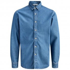 Риза с дълъг ръкав Jack & jones Stanley At 021 long sleeve shirt - Blue (Blue Denim / Mid Blue) риза,с,дълъг,ръкав,детски,ризи,jack,&,jones,stanley,at,021,long,sleeve,shirt,blue,(blue,denim,mid,blue)