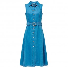 Рокля Salsa jeans 21010863 sleeveless dress - Blue (Medium Wash) рокля,дамски,поли,и,рокли,salsa,jeans,21010863,sleeveless,dress,blue,(medium,wash)