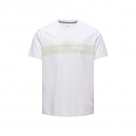 Тениска Salsa jeans 21011144 T-shirt - White (White) тениска,мъжки,тениски,дамски,тениски,salsa,jeans,21011144,t,shirt,white,(white)