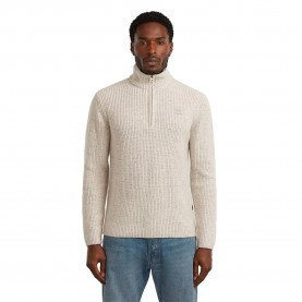 Блуза G-Star D27961-D754 half zip sweater - Beige (Whitebait) блуза,мъжки,пуловери,g,star,d27961,d754,half,zip,sweater,beige,(whitebait)
