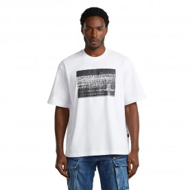 Тениска G-Star D29619-C336 Loose Fit short sleeve T-shirt - White (White) тениска,мъжки,тениски,g,star,d29619,c336,loose,fit,short,sleeve,t,shirt,white,(white)