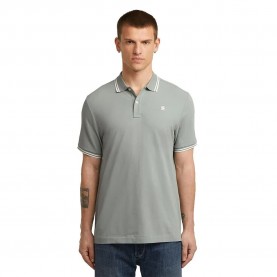 Блуза с яка G-Star Dunda Slim Stripe short sleeve polo - Grey (Iceberg Green) блуза,с,яка,мъжки,блузи,с,яка,g,star,dunda,slim,stripe,short,sleeve,polo,grey,(iceberg,green)