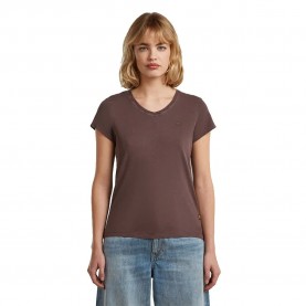 Тениска G-Star Overdyed Eyben short sleeve v neck T-shirt - Brown (Chocolate Plum Gold) тениска,дамски,тениски,g,star,overdyed,eyben,short,sleeve,v,neck,t,shirt,brown,(chocolate,plum,gold)