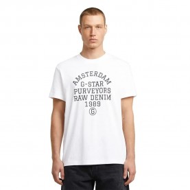 Тениска G-Star Purveyors Regular Fit short sleeve T-shirt - White (White) тениска,мъжки,тениски,g,star,purveyors,regular,fit,short,sleeve,t,shirt,white,(white)