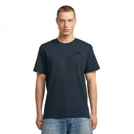 Тениска G-Star Script short sleeve T-shirt - Blue (Dark Patriot Blue) тениска,мъжки,тениски,g,star,script,short,sleeve,t,shirt,blue,(dark,patriot,blue)