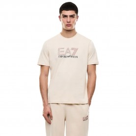 Тениска EA7 EMPORIO ARMANI 7M001307_AF10375 short sleeve T-shirt - Beige (Fog) тениска,мъжки,тениски,дамски,тениски,ea7,emporio,armani,7m001307,af10375,short,sleeve,t,shirt,beige,(fog)
