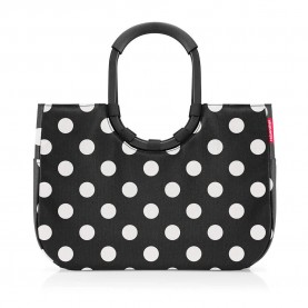 пазарска,чанта,всички,чанти,reisenthel,loopshopper,l,25l,shopper,bag,black,(frame,dots,white)
