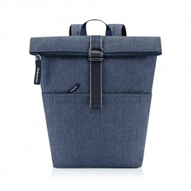други,аксесоари,reisenthel,rolltop,backpack,blue,(herringbone,dark,blue)