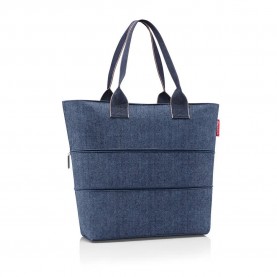 пазарска,чанта,всички,чанти,reisenthel,shopper,e1,12,18l,shopper,bag,blue,(herringbone,dark,blue)
