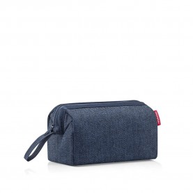 несесер,тоалетни,принадлежности,reisenthel,travelcosmetic,wash,bag,blue,(herringbone,dark,blue)